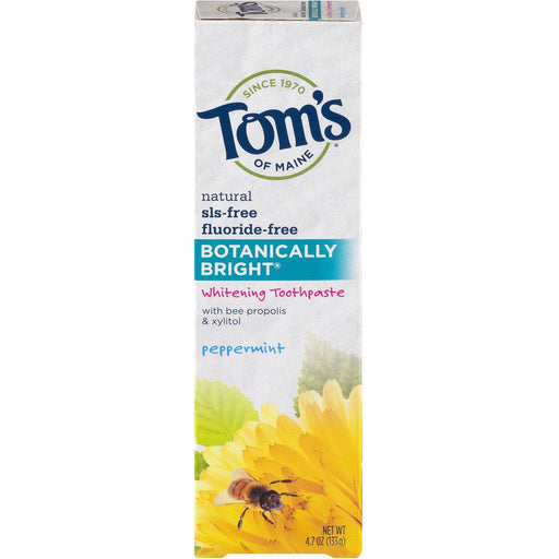 Tom's of Maine Tom's of Maine Botanically Bright Whitening Natural Toothpaste Peppermint, 4.7 Oz Toothpaste