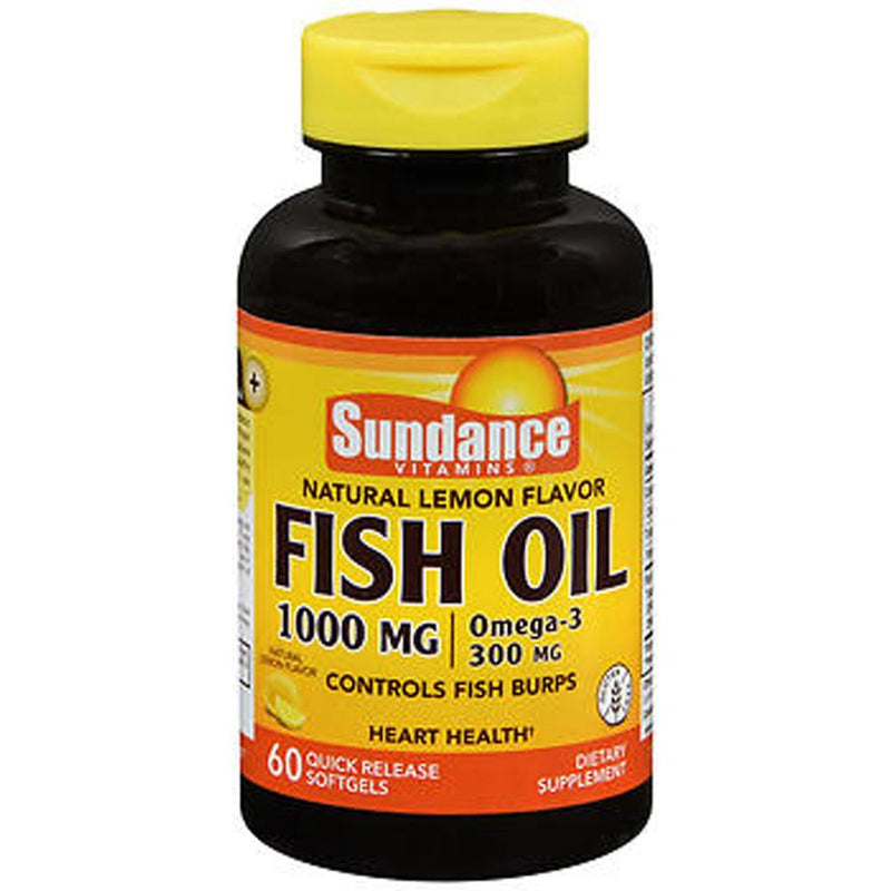 Sundance Sundance Vitamins® Fish Oil – 1000 mg – Natural Lemon Flavor Vitamins & Supplements