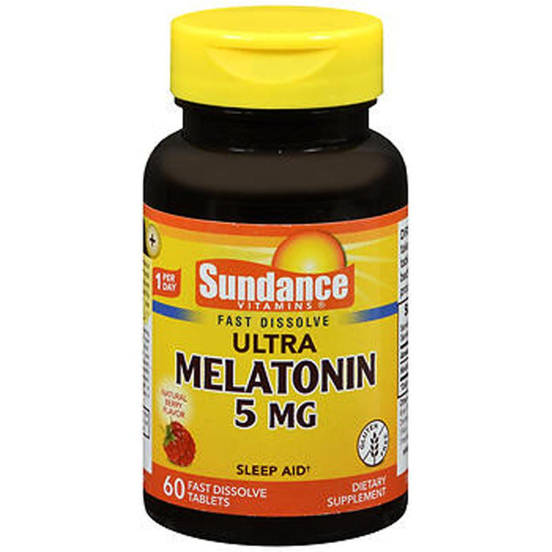 Sundance Sundance Vitamins® Melatonin – 5 mg Natural Berry Flavor (60 Tablets) Vitamins & Supplements