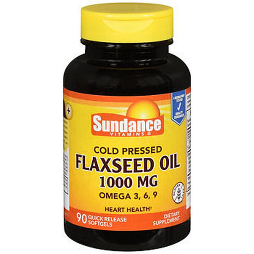 Sundance Sundance Vitamins Flaxseed Oil Softgels, 1000 Mg, 90 Tabs Vitamins & Supplements