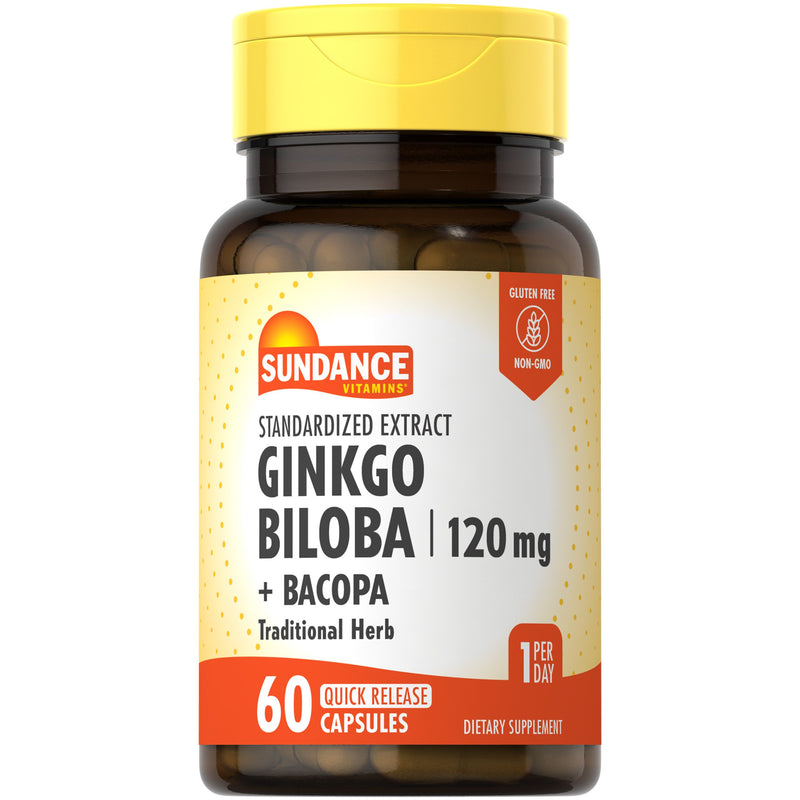 Sundance Sundance Vitamins Quick Release Capsules 120Mg  Ginkgo Biloba +Bacopa Capsules 60Ea Vitamins & Supplements