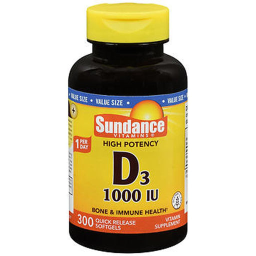 Sundance Sundance Vitamins® D3 – 1000 IU (300 Tabs) Vitamins & Supplements