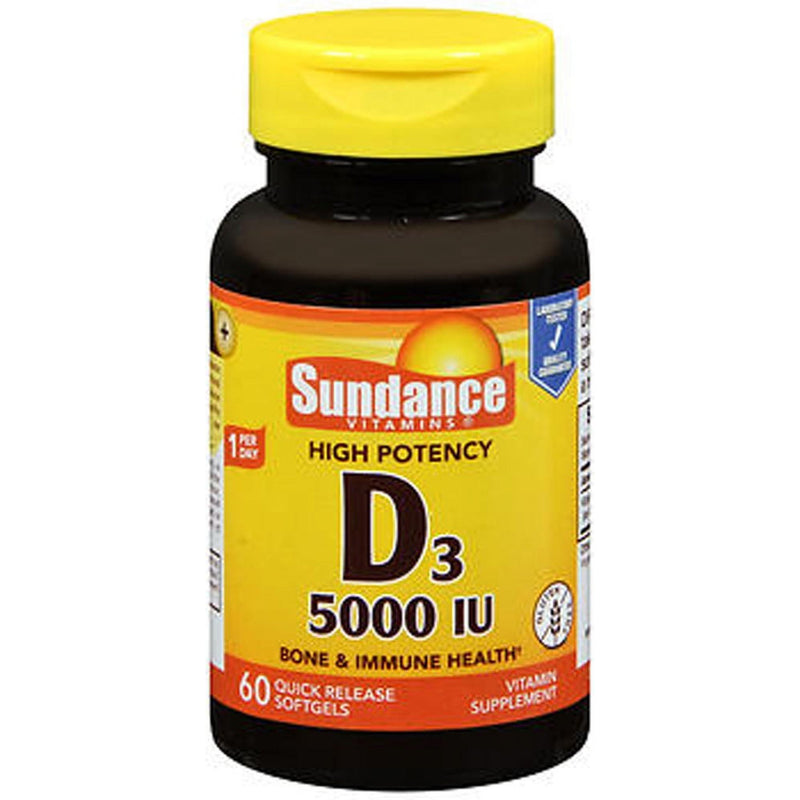 Sundance Sundance Vitamins Vitamin D3 High Potency - 60 Softgels Vitamins & Supplements
