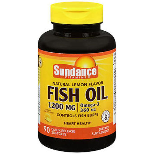 Sundance Sundance Vitamins Fish Oil 1200 Mg Omega 3 Softgels, Natural Lemon Flavor Vitamins & Supplements