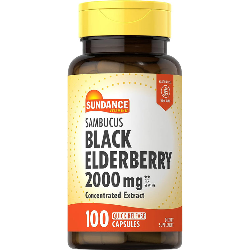 Sundance Sundance Sambucus Black Elderberry, 1000 Mg, 100 Caps Vitamins & Supplements