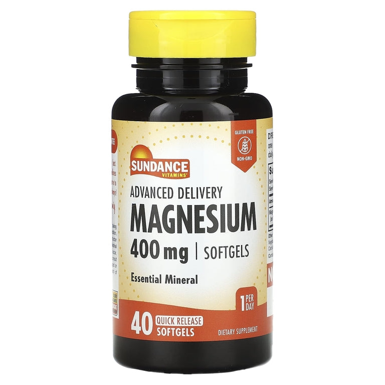 Sundance Vitamins Sundance Vitamins Advanced Delivery Magnesium, 400 Mg, 40 Quick Release Softgels Vitamins & Supplements