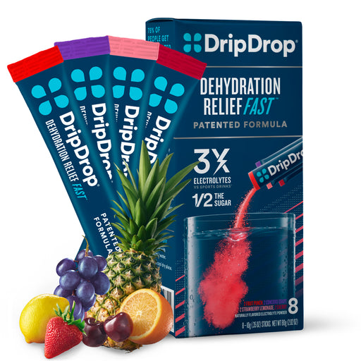 DripDrop DripDrop Electrolyte Juicy Variety Pack Drink Mix Packets Beverages