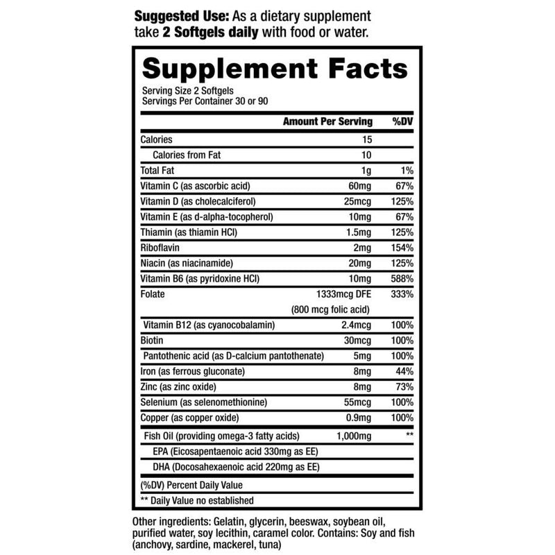 Nephroceuticals Nephroceuticals ProRenal+D With Omega-3 Fish Oil Kidney Multivitamin 90-Day Supply Vitamins & Supplements