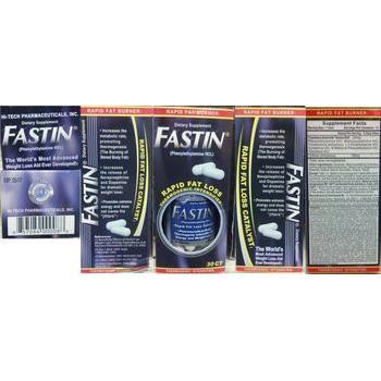 Hi-Tech Pharmaceuticals Hi-Tech Pharmaceuticals Fastin Dietary Supplement 30count Vitamins & Supplements White Smoke