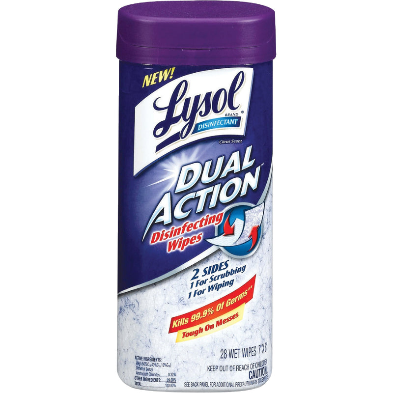 Lysol Lysol Dual Action Disinfecting Wipes, Citrus Scent – 35 Count (Pack of 12) Household Disinfectants White Smoke