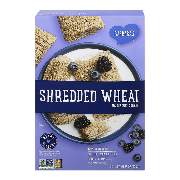 Barbara's Bakery Shredded Wheat - Case of 12 - 15 Oz