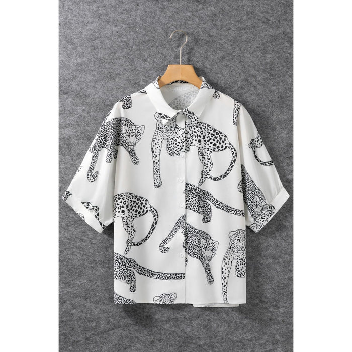 Printed Collared Neck Half Sleeve Shirt