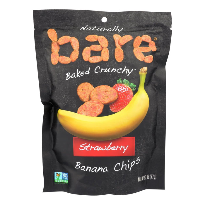 Bare Fruit Naturally Baked Crunchy Strawberry Banana Chips - 2.7 Oz - Case of 12