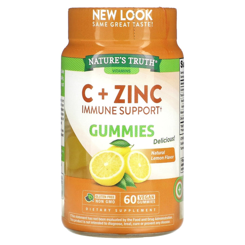 Nature's Truth Nature's Truth Vitamin C, Immune Support + Manuka Honey, Zinc, Gummies, Natural Honey Lemon Vitamins & Supplements