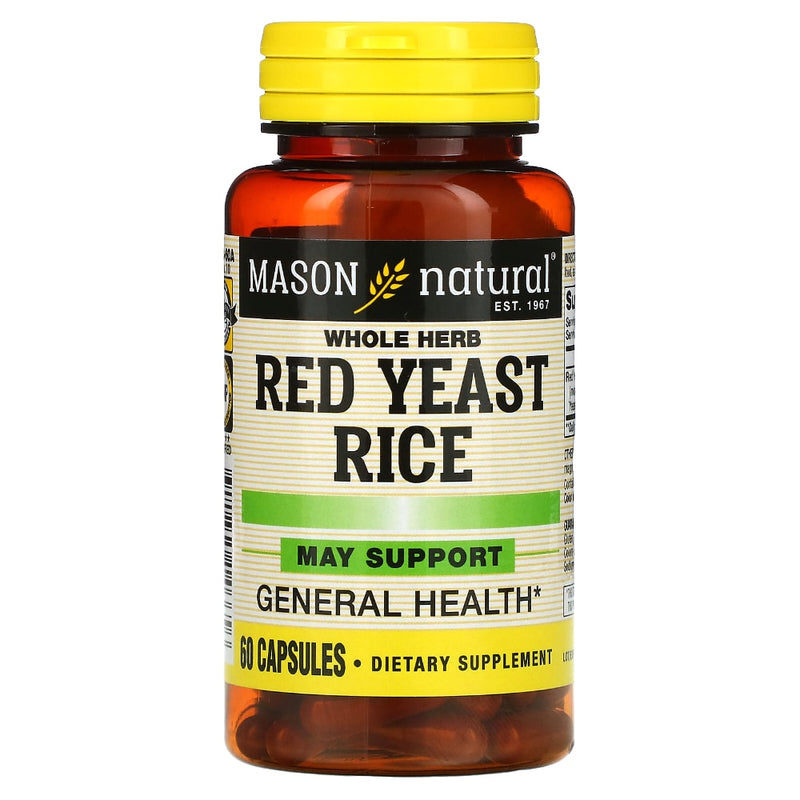 Mason Natural Mason Natural® Red Yeast Rice – Whole Herb Capsules Rice