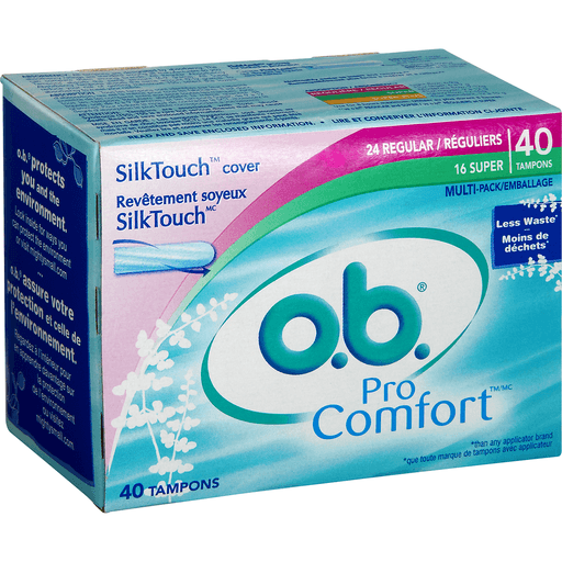 O.b. O.b. Pro Comfort Tampons, Multi-Pack, 40-Count Packages Tampons