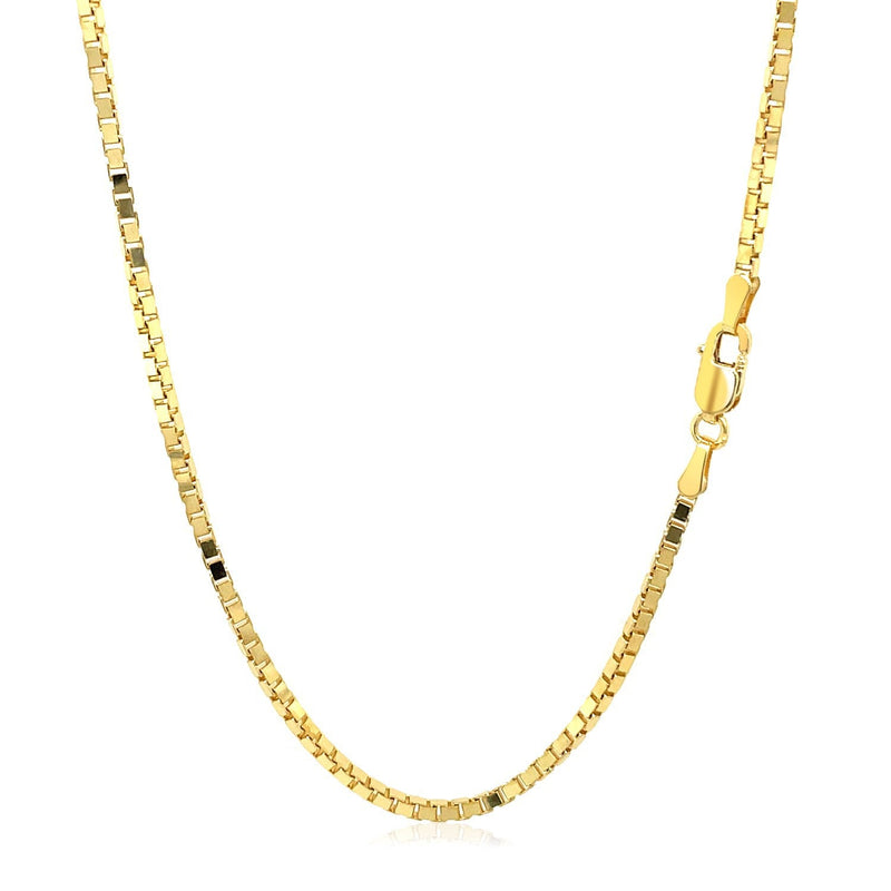 Bids.com 14k Yellow Gold Semi Solid Box Chain 1.6mm Necklaces