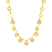 Bids.com Choker Necklace with Polished Discs in 14k Yellow Gold Necklaces