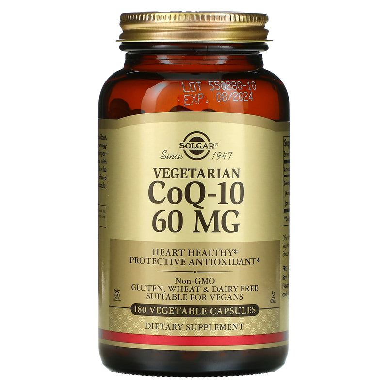 Solgar Solgar CoQ-10, 60 Mg, Coenzyme, Vegetarian, 180 Vegetable Capsules Vitamins & Supplements