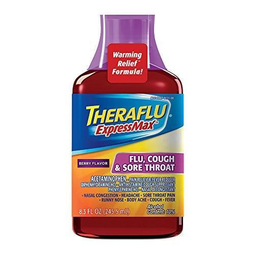 Theraflu Theraflu Cough & Sore Throat, Berry Flavor 8.3 Oz Health & Beauty