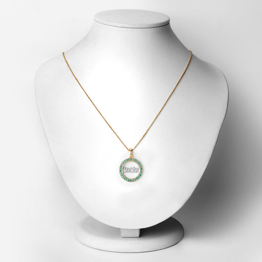 Bids.com 0.54 Carat Genuine Emerald .925 Sterling Silver Pendant Pendants