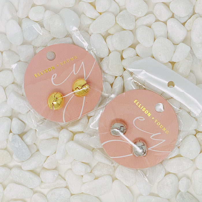 Seamlessly Round Stud Hoop Earrings