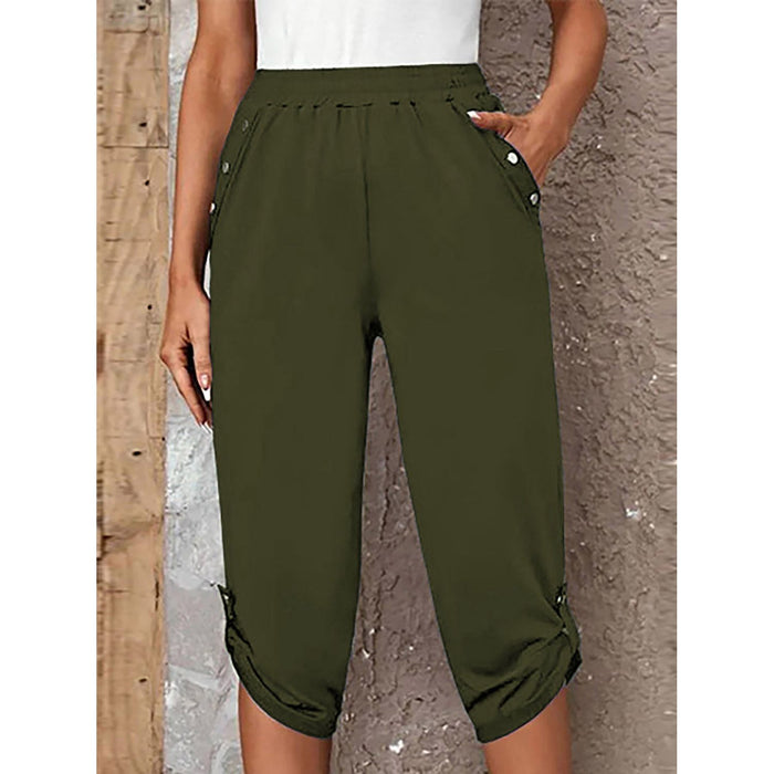 Roll-Tab Capris Pants