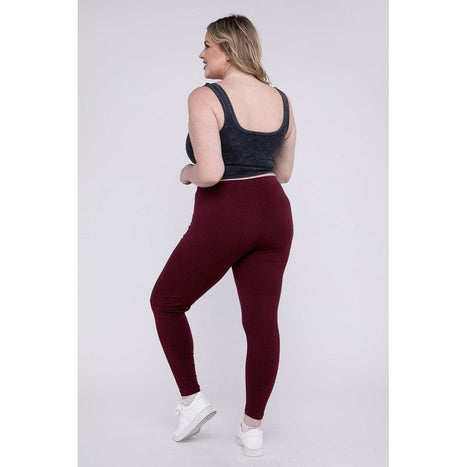 Plus Premium Cotton Full Length Leggings