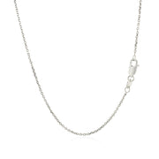Bids.com 14k White Gold Diamond Cut Cable Link Chain 1.1mm Necklaces