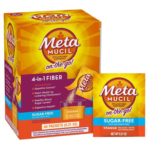 Metamucil Metamucil Psyllium Daily Fiber Supplement Powder Packets Orange Smooth Health & Beauty