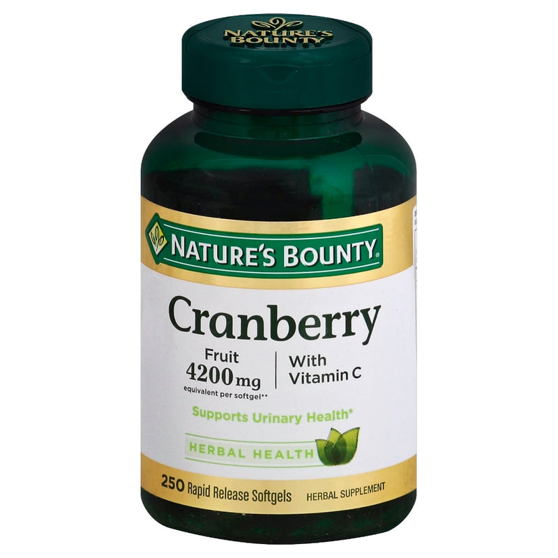 Nature's Bounty Nature's Bounty Herbal Health Cranberry Rapid Release Softgels With Vitamin C, 4200 Mg Vitamins & Supplements White Smoke