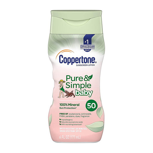 Coppertone Coppertone Sunscreen Lotion, Pure & Simple Baby, SPF 50 Sunscreen