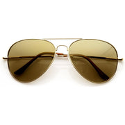 zeroUV Large Premium Metal Aviator Sunglasses W/ Spring Temples 1377 Sunglasses