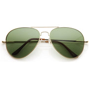 zeroUV Large Premium Metal Aviator Sunglasses W/ Spring Temples 1377 Sunglasses