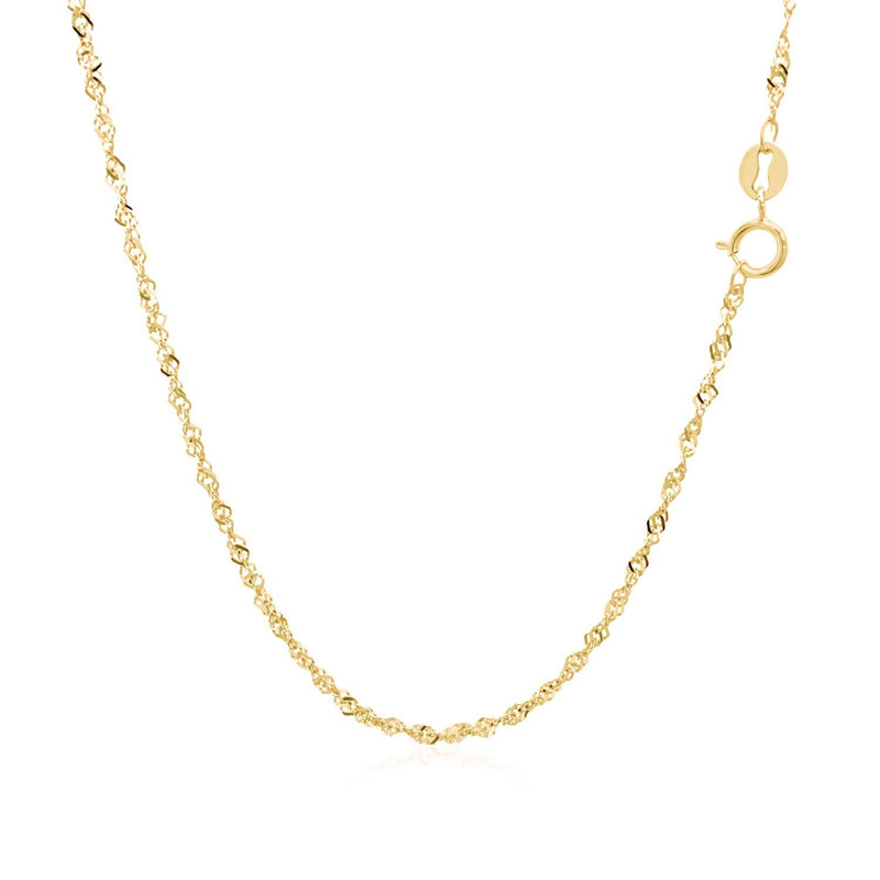 Bids.com 14k Yellow Gold Singapore Chain 1.5mm Necklaces