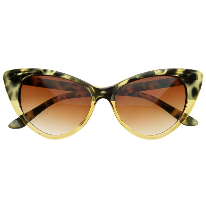 zeroUV Womens Fashion Hot Tip Pointed Vintage Cat Eye Sunglasses 8371 Sunglasses