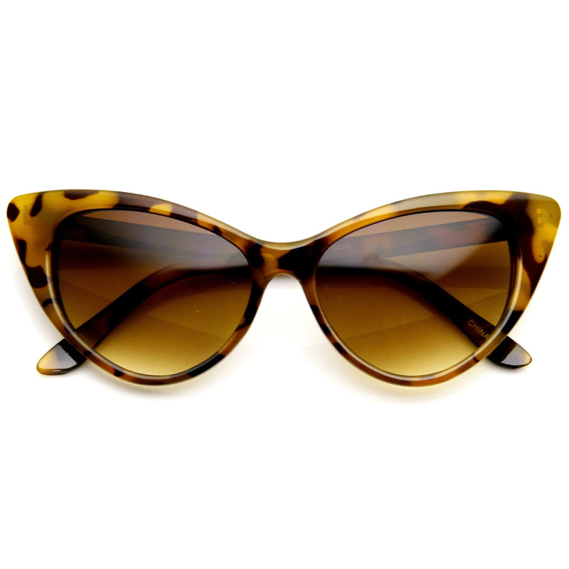 zeroUV Womens Fashion Hot Tip Pointed Vintage Cat Eye Sunglasses 8371 Sunglasses