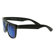 zeroUV Retro Super Flat Top Flash Mirrored Lens Sunglasses 8090 Sunglasses