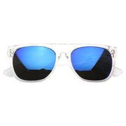 zeroUV Retro Super Flat Top Flash Mirrored Lens Sunglasses 8090 Sunglasses