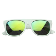 zeroUV Retro Super Flat Top Flash Mirrored Lens Sunglasses 8090 Sunglasses