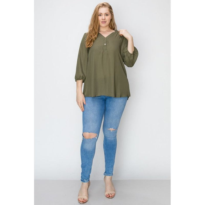 Plus Size Simple Blouse