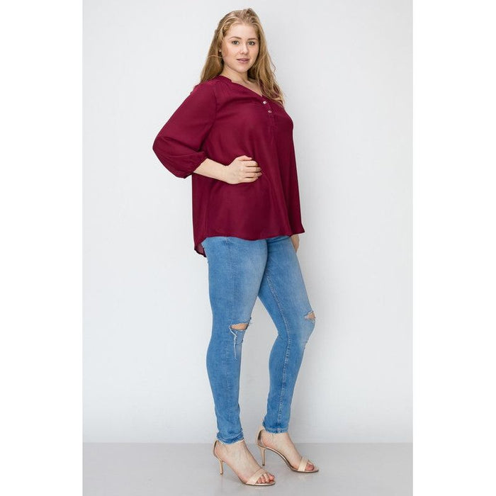 Plus Size Simple Blouse