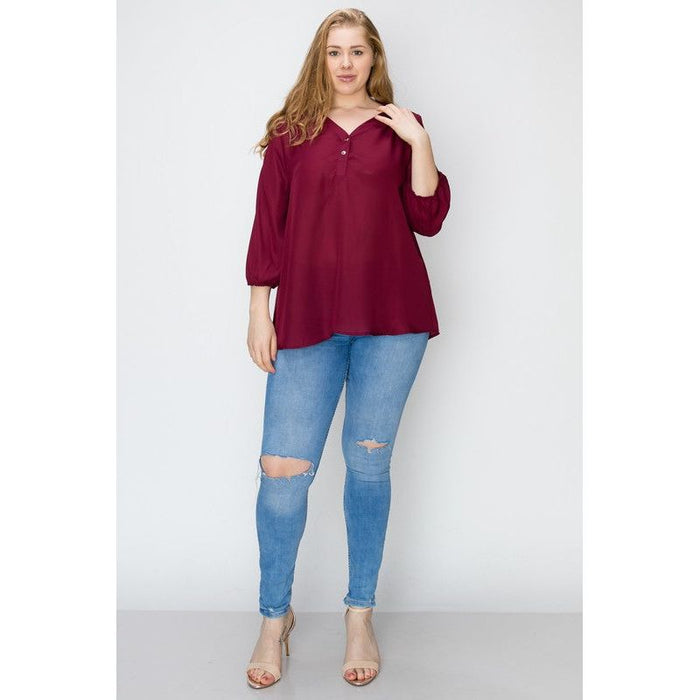 Plus Size Simple Blouse