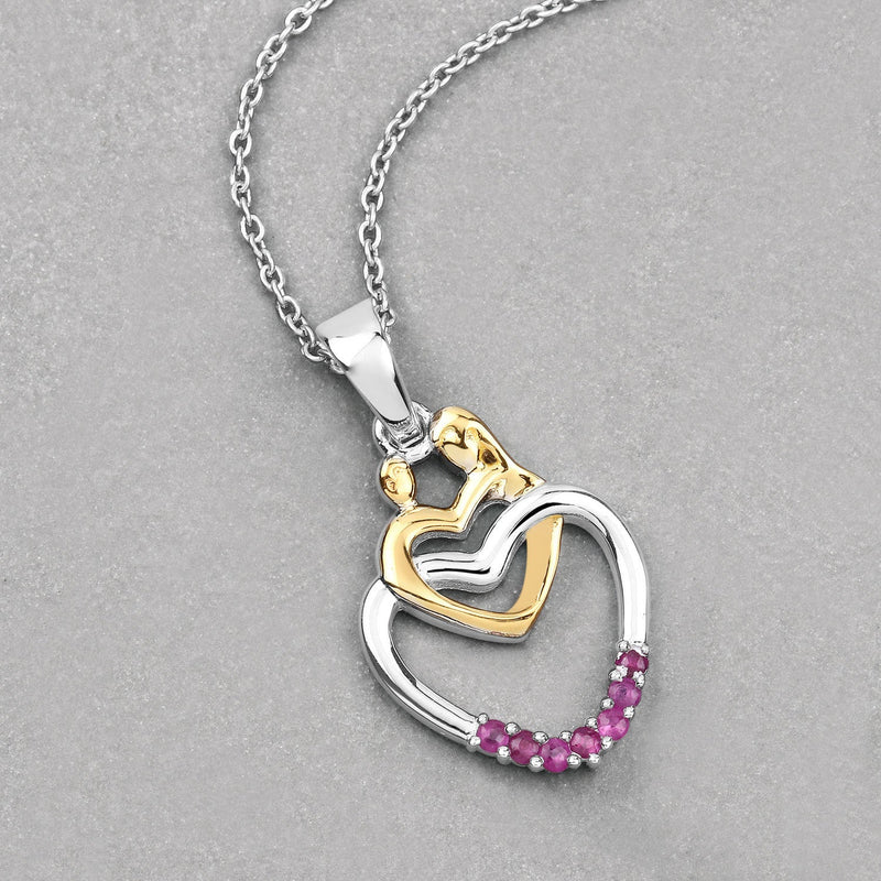 Bids.com 0.14 Carat Genuine Ruby .925 Sterling Silver Pendant Pendants