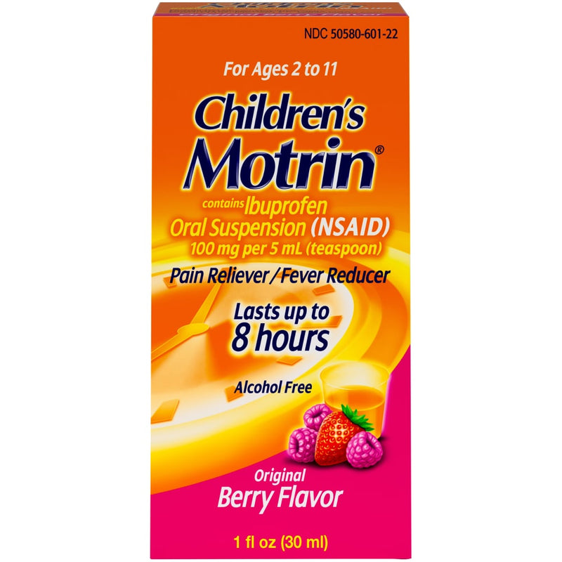 Motrin Motrin Children's Ibuprofen Pain Reliever/Fever Reducer Oral Suspension Original Berry Flavor - 1 Oz Health & Beauty