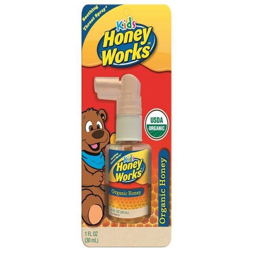 Honey Works Honey Works Kids Organic Soothing Throat Spray + Zinc - 1 Fl Oz Honey
