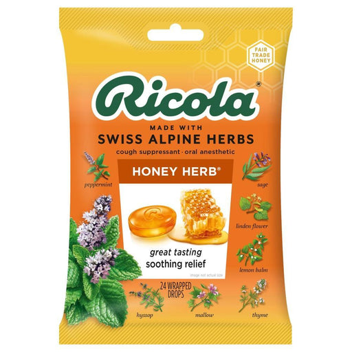 Ricola Ricola Cough Suppressant Throat Drops Natural Honey Herb Health & Beauty