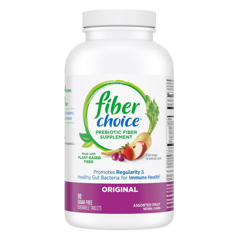 Fiber Choice Fiber Choice Daily Prebiotic Supplement, Chewable Tablets, Assorted Fruit Flavors Health & Beauty White Smoke