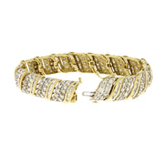 Bids.com 10.00ct Diamond Tennis Bracelet 10KT Yellow Gold Bracelets