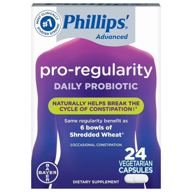 Phillips' Phillips' Advanced Daily Probiotic, Pro-Regularity, Vegetarian Capsules Vitamins & Supplements White Smoke